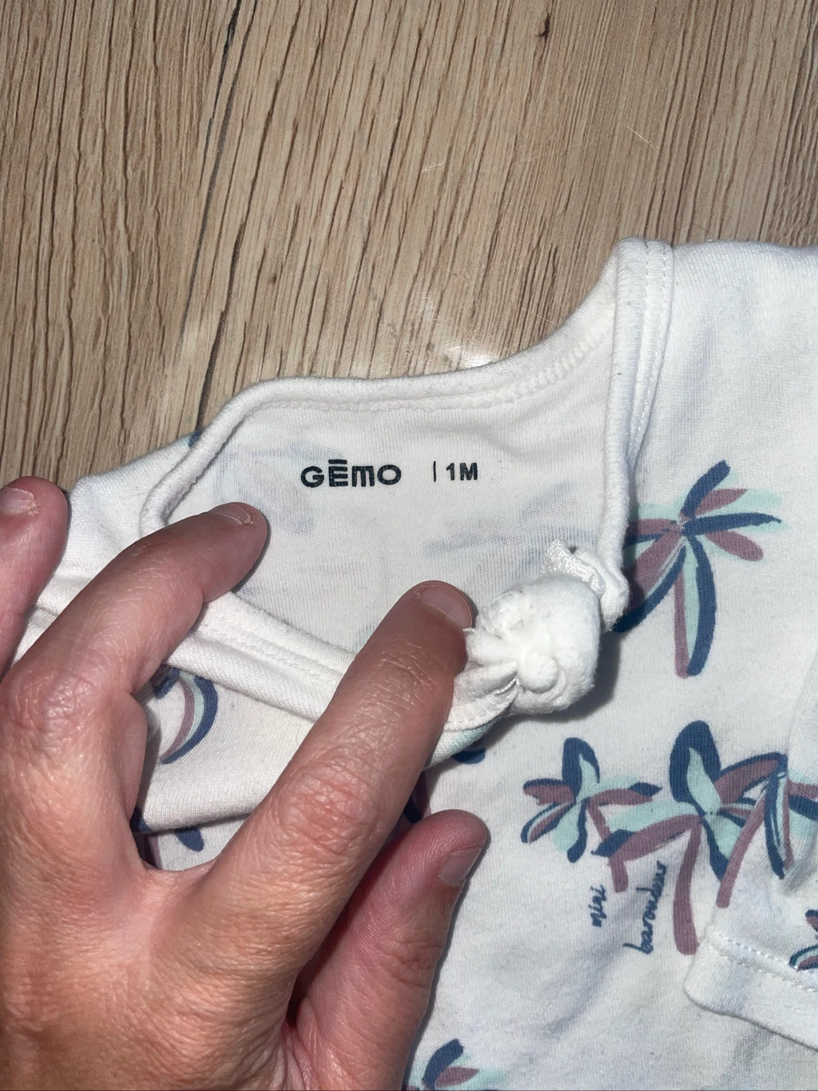 Pijama fino 1 mês Gemo abertura frontal por zíper – photo 3